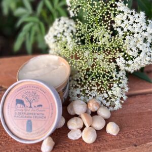 Elderflower with Macadamia Crunch ice cream